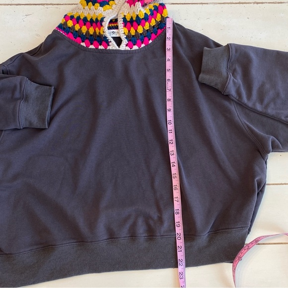 NATURAL LIFE Multicolor Crochet Hooded Sweatshirt - Picture 6 of 8